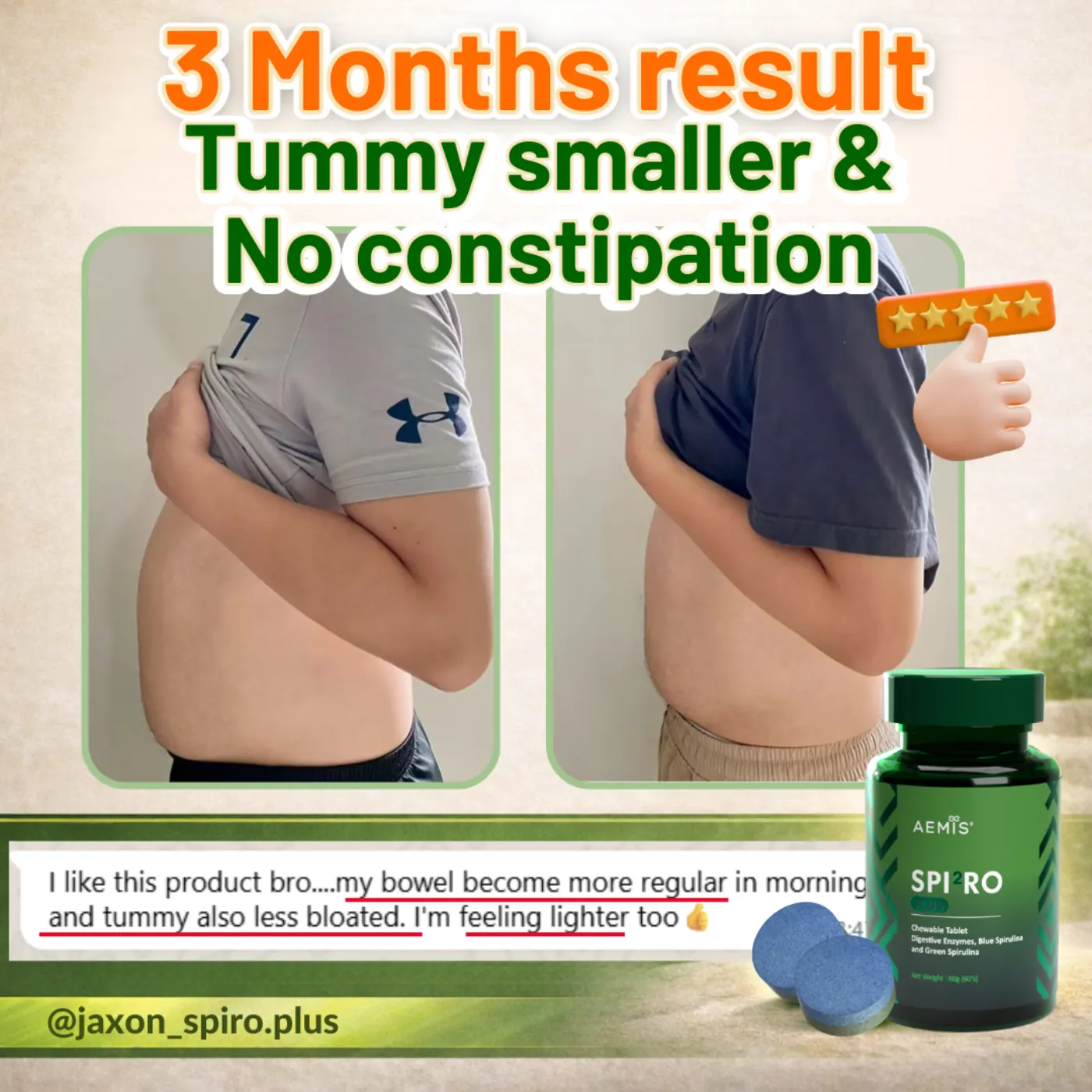 Customer flatter belly after 90 day reset