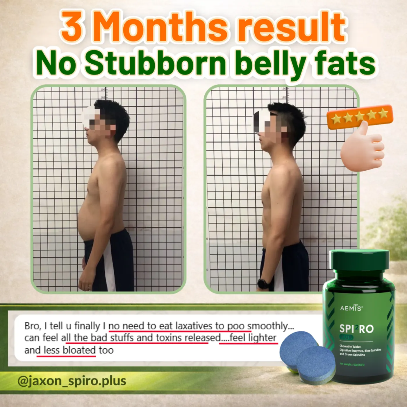 Less bloating and lighter feeling after reset